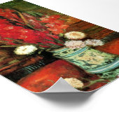 Vase mit Red Gladioli Van Gogh Fine Art Poster (Ecke)