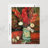 Vase mit Red Gladioli, Van Gogh Fine Art Postkarte (Vorne/Hinten)