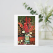 Vase mit Red Gladioli, Van Gogh Fine Art Postkarte (Stehend Vorderseite)