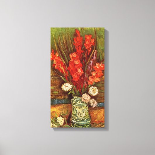 Vase mit Red Gladioli von Vincent van Gogh Leinwanddruck (Vorderseite)