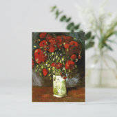 Vase mit Red Poppies Van Gogh Fine Art Postkarte (Stehend Vorderseite)
