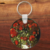 Vase mit Red Poppies Van Gogh Fine Art Schlüsselanhänger (Vorderseite)