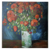 Vase mit Red Poppies Vincent van Gogh Keramik Til Fliese (Vorderseite)