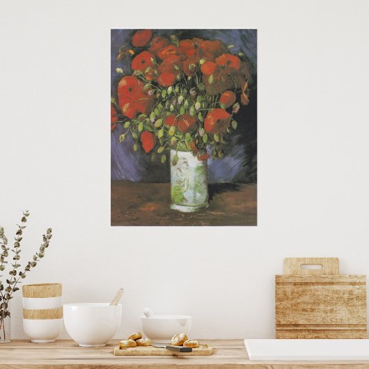 Vase mit Red Poppies Vincent van Gogh Poster (Küche)