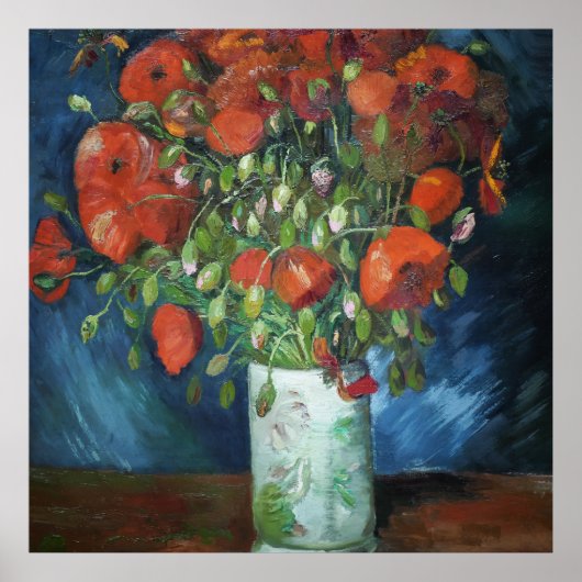 Vase mit Red Poppies Vincent van Gogh Poster (Vorne)