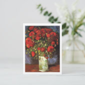 Vase mit Red Poppies Vincent Van Gogh Postkarte (Stehend Vorderseite)