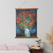 Vase mit Red Poppies Vincent van Gogh Wandteppich Mit Holzrahmen (Schlafzimmer)