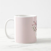 Vase mit rosa lila Blumen Kaffeetasse (Links)