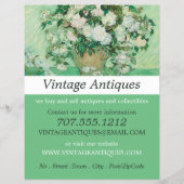Vase mit rosa Rosen, Van Gogh, Antiquitätenladen Flyer (Vorne)