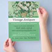 Vase mit rosa Rosen, Van Gogh, Antiquitätenladen Flyer (Hand)