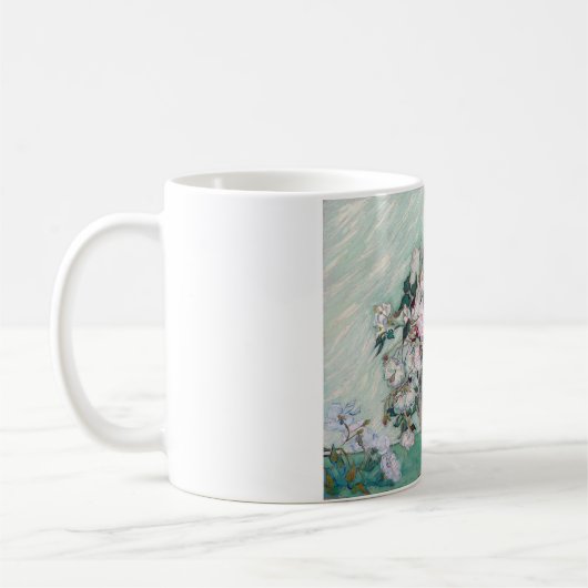 Vase mit rosa Rosen, Van Gogh Kaffeetasse (Links)