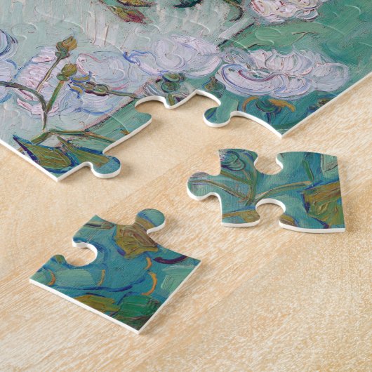 Vase mit rosa Rosen, Van Gogh Puzzle (Seite)