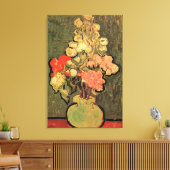 Vase mit Rose Mallows von Vincent van Gogh Leinwanddruck (Insitu (Wohnzimmer))