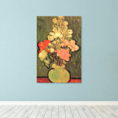 Vase mit Rose Mallows von Vincent van Gogh Leinwanddruck (Insitu (Holzboden))