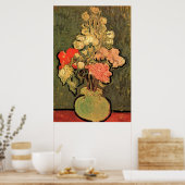 Vase mit Rose Mallows von Vincent van Gogh Poster (Küche)