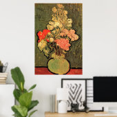 Vase mit Rose Mallows von Vincent van Gogh Poster (Heimbüro)