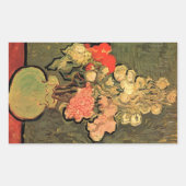 Vase mit Rose Mallows von Vincent van Gogh Rechteckiger Aufkleber (Vorderseite)