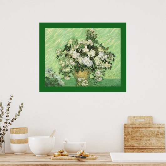 Vase mit Rose Post-Impressionist Poster (Küche)