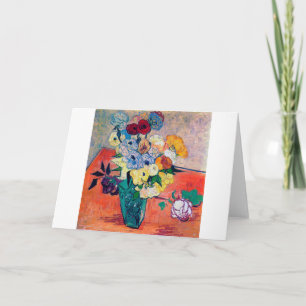 Vase mit Rose und Anemonen, Van Gogh Karte