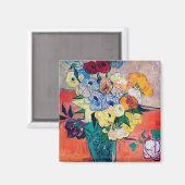Vase mit Rose und Anemonen, Van Gogh Magnet (Vorderseite/Rückseite)