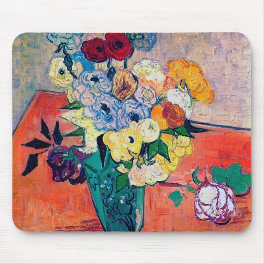 Vase mit Rose und Anemonen, Van Gogh Mousepad (Vorne)