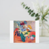 Vase mit Rose und Anemonen, Van Gogh Postkarte (Stehend Vorderseite)