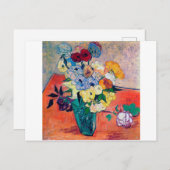 Vase mit Rose und Anemonen, Van Gogh Postkarte (Vorne/Hinten)