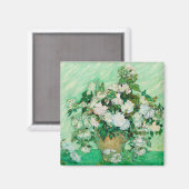 Vase mit Rose von Vincent Van Gogh Magnet (Vorderseite/Rückseite)
