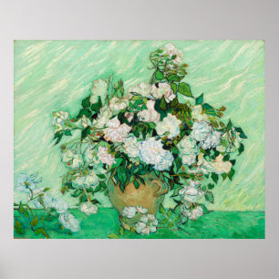 Vase mit Rose von Vincent Van Gogh Poster