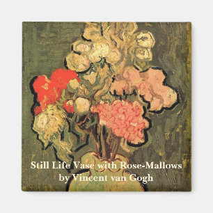 Vase mit Rosen-Mallows von Vincent van Gogh Magnet