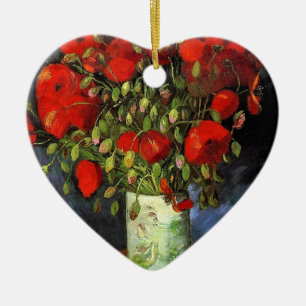 Vase mit roten Mohnblumen Vincent van Gogh Keramik Ornament