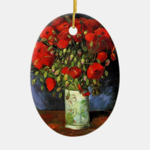 Vase mit roten Mohnblumen Vincent van Gogh Keramikornament