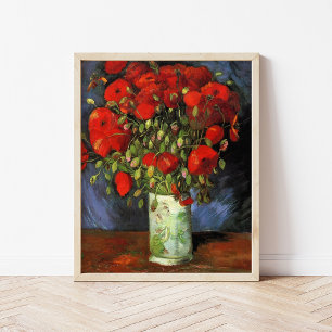 Vase mit roten Mohnblumen   Vincent Van Gogh Poster