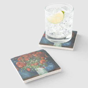 Vase mit roten Mohnblumen Vincent van Gogh Steinuntersetzer