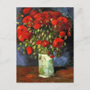 Vase mit roten Mohnblumen von Vincent Van Gogh Postkarte
