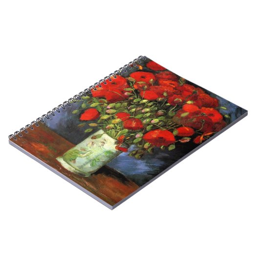 Vase mit Roten Pfefferlingen von Vincent Van Gogh Notizblock (Linke Seite)