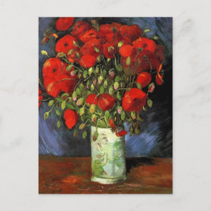 Vase mit roten Pflücken, Vincent van Gogh Postkarte