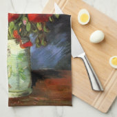 Vase mit roten Pflücken von Vincent van Gogh Geschirrtuch (Viertel Falte)