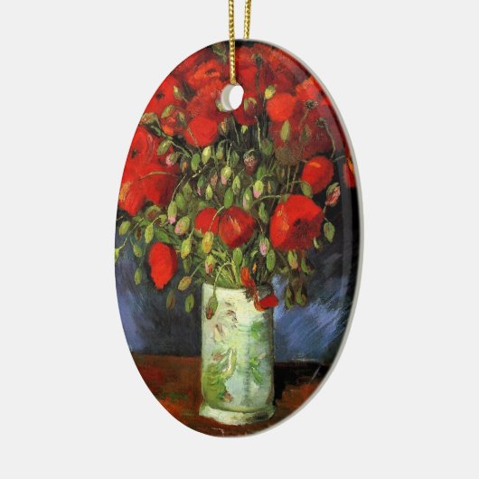 Vase mit roten Pflücken von Vincent van Gogh Keramikornament (Links)