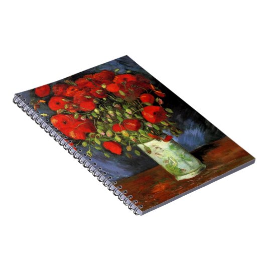 Vase mit roten Pflücken von Vincent van Gogh Notizblock (Rechte Seite)