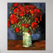 Vase mit roten Pflücken von Vincent van Gogh Poster (Vorne)