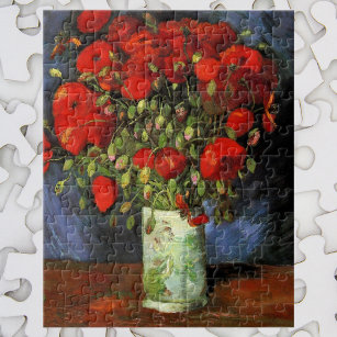 Vase mit roten Pflücken von Vincent van Gogh Puzzle