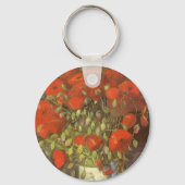 Vase mit roten Pflücken von Vincent van Gogh Schlüsselanhänger (Rückseite)