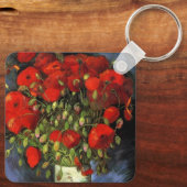 Vase mit roten Pflücken von Vincent van Gogh Schlüsselanhänger (Rückseite)
