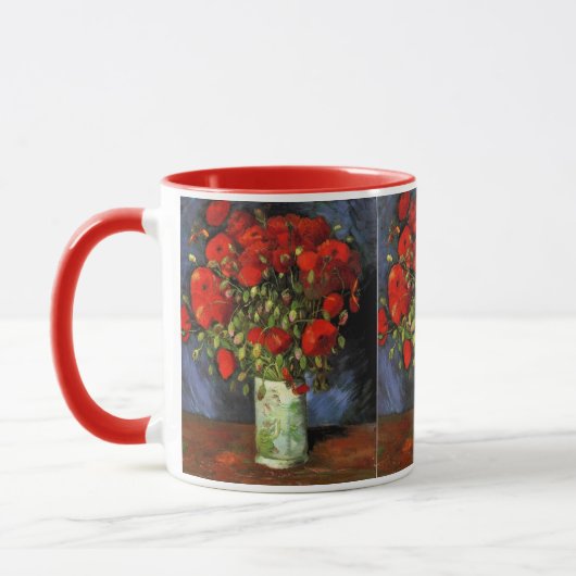 Vase mit roten Pflücken von Vincent van Gogh Tasse (Links)