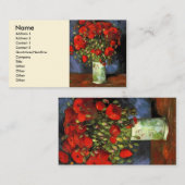 Vase mit roten Pflücken von Vincent van Gogh Visitenkarte (Vorne/Hinten)