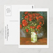 Vase mit roten Pfoten (F279)Van Gogh Fine Art Postkarte (Vorne/Hinten)