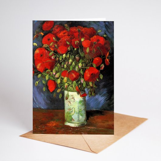 Vase mit roten Poppies | Vincent van Gogh Karte