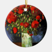 Vase mit roten Poppies | Vincent van Gogh Keramik Ornament (Vorne)