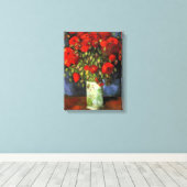 Vase mit roten Poppies | Vincent van Gogh Leinwanddruck (Insitu (Holzboden))
